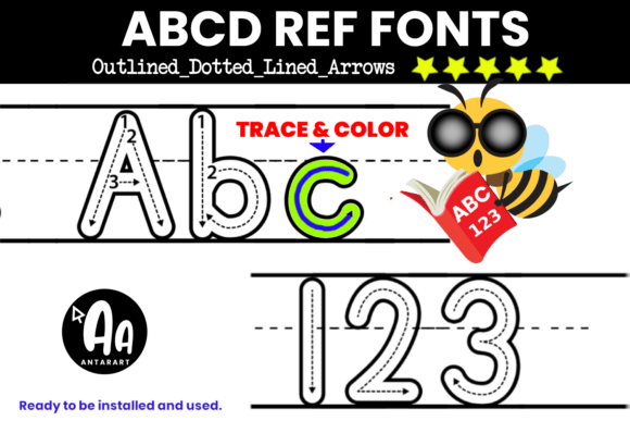 Download Abcd Ref Outlined Dotted Arrows Lined - Abc Collection