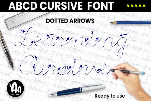 Download Abcd Cursive Dotted Arrows - Abc Collection