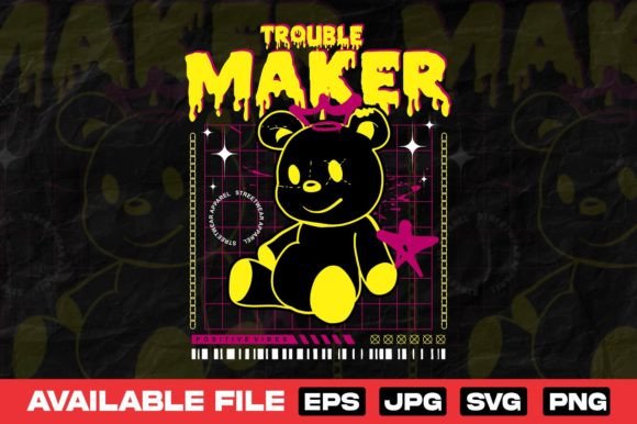 Download Trouble Maker Bear Doll Urban Design - Premium Resources