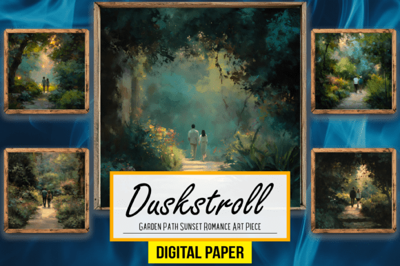 Download Garden Path Sunset Romance Art Pieces - Art pieces Collection