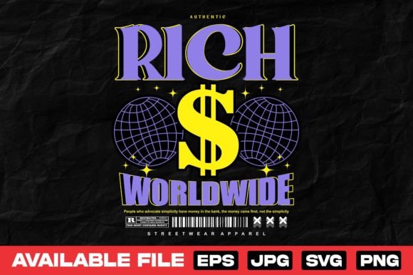 Download Rich Money Urban Apparel T Shirt Design - Premium Resources