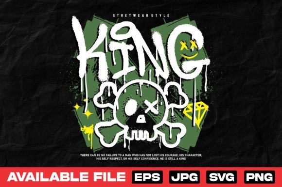 Download Skull Graffiti Urban Streetwear Design - Premium Resources